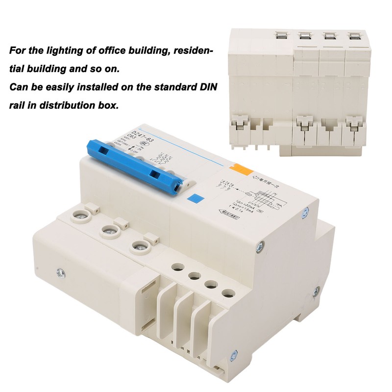 Circuit Breaker 3P and N MCB DIN Rail Mount 4500A