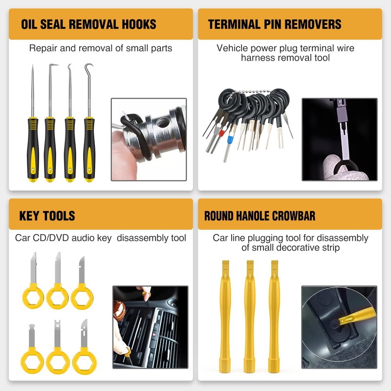 GOOACC 330Pcs Trim Removal Tool, Auto Push Pin Bumper Retainer