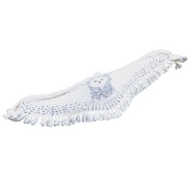 Housiufu Owl Scarf Shawl, Owl Knitted scarves, Scarfs for Women White Reversible Print, Womens Warm Long Shawl Winter Wraps Imitate Bird Wing Feather Scarf (78.74 * 19.69in)