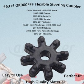 Amavoler 56315-2K000FFF Flexible Steering Coupler Flexible Coupling Steering Coupler Aftermarket Replacement Parts Fit for Hyundai Kia.(Pcs) (2Pcs)