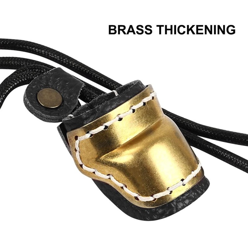 DONGKER Archery Thumb Ring, Archery Finger Tabs PU Leather Thumb
