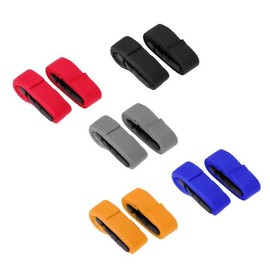 2x Golf Trolley Webbing Strap w/ Buckle Adjustable Cord Belt Nylon Webbing Strap - Color: black