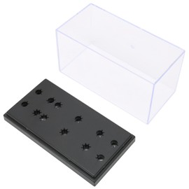 Acouto Nobso D Headshell Cartridge Keeper Phono Shell Case Turntable Holder Player Headshell Keeper Home Music Acrylic Phonograph Shell Case Phono Case, Turntable Holder, P