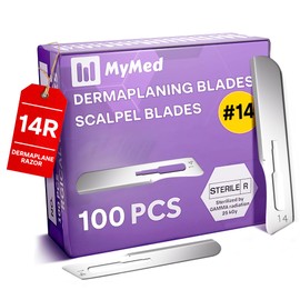 14R Blades Dermaplaning Pack of 100 Blades 14, Size 14 Scalpel Blades, High Carbon Steel Dermablade Dermaplane Blades 14 Individually Wrapped Disposable 14 Blade