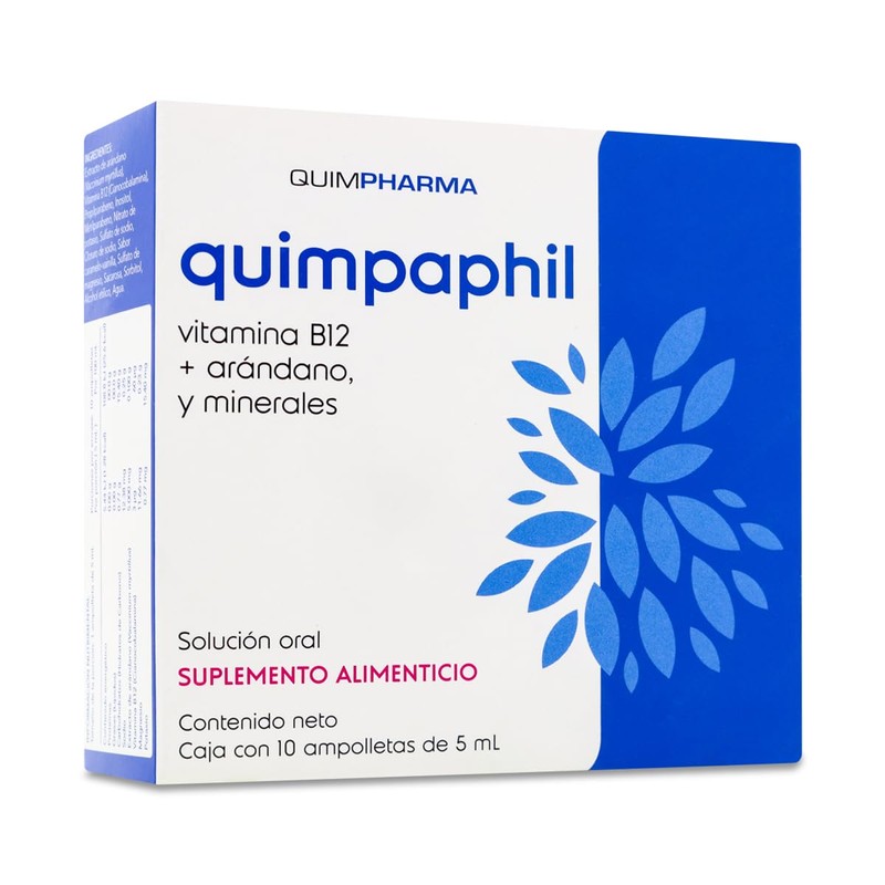 Vitamina B12 + Arandano + Minerales, 10 apolletas de 5ml