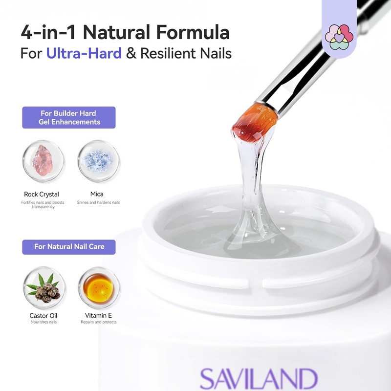 SAVILAND SSProX Ultra Hard Builder Nail Gel: 120 g Clear
