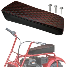 QYMOTO 19" Upgraded Coleman CT200U Seat,Red Stitching Pattern for CT200U-A Mini Bike Seat 200cc Powersports Seats,Replacement Seat Cusion Pad Parts Minibike Accessories