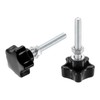 uxcell 8pcs Star Clamping Knobs with Nuts Washers, M5 x