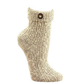 krautwear Men's Women's Traditional Costume Stockings Envelope Socks with Wool Natural Beige Cream Hand Linked Oktoberfest Carnival (nat-43-46)
