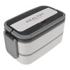 Double Layer Bento Box 316 Stainless Steel Compartment Portable Lunch