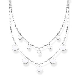 Thomas Sabo Women's Necklace with Coins Silver 925 Sterling Silver 40-45 cm Length, Sterling Silver, Not Applicable