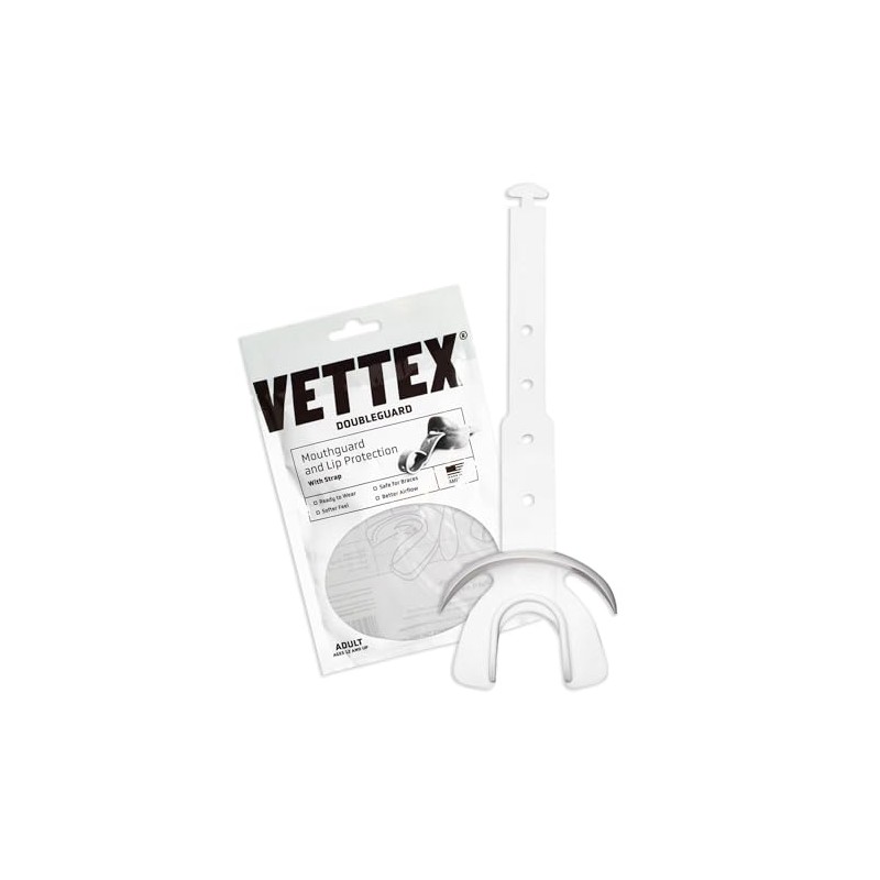 Vettex DoubleGuard Mouth Guard with Lip Protection for Sports