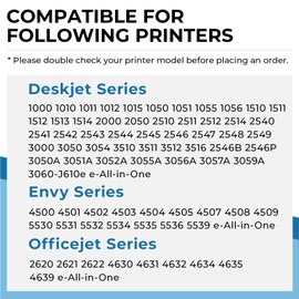 Penguin Ink Cartridge 61XL Black for HP Envy 4500 5530 4501 4502 5531 Deskjet 2542 2540 2512 1050 1010 1000 Officejet 2620 2621 4630 4632 Printer Remanufactured high-Yield 61 XL hp61 Noire 1-Pack