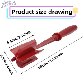 2pcs Multifunctional Ground Masher,with 5 Curve Blade Nylon Hamburger Utensil Non-Stick Chopper, Potato Masher, Beef Masher Cutting Tool, 5 Curved Blades, Durable Kitchen Gadgets