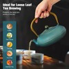 Jotsport Green Cast Iron Teapot Large Capacity 40oz/1200ml with Infuser