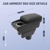 Car Armrest Storage Box for Mitsubishi Mirage Attrage 2014-2024 Double