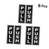 Operitacx Push Pull Door Sign Stickers 6 Tile Glass Metal