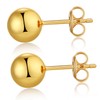 JiaYangJY Ball Stud Earrings for Women Men, 925 Sterling Silver