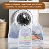 3pcs Hanging Laundry Bags with S Hooks, Washing Machine Mesh