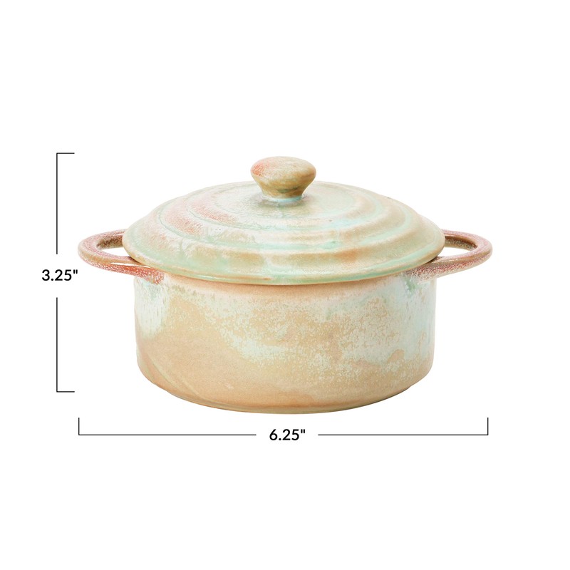 Creative Co-Op, Reactive Glaze, (Each One Will Vary) Mini Stoneware