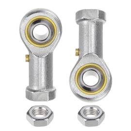TA-VIGOR 2Pcs PHS8 M8 Female Rod End Bearings, Spherical Rod End Ball Joint, Right Hand Thread M8 x 1.25 Heim Joints, Self-Lubricating with Jam Nuts for Mechanical Linkage and Bearing Mounts