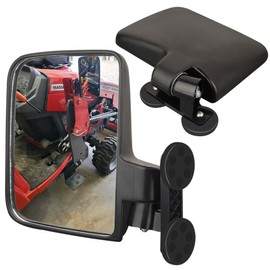 MUTUACTOR Universal Magnetic Tractor Mirrors, No Drilling, Non-slip Golf Cart Rear View Mirrors for John Deere, Kubota, Mahindra, Kioti, Forklift Tractor Accessories (1 Pair)