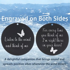 Memorial Wind Chime Sympathy Gift, in Memory of Dad Mom Loved One Healing, Loss of Mom Dad, Bereavement Remembrance Condolence Memorial Gift for Men, Women, Family, Relatives, Neighbors, Friends