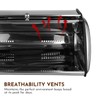 PRETYZOOM Stainless Steel Bread Storage Box Large Capacity Roll Top