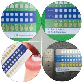 TOVINANNA 3 Sets 20pcs Teeth Shade Guide Chart Tooth Shades Cards Oral Supplies Kit for Home Use