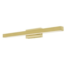AFX BRCV2403 Brock Dimmable LED Linear Vanity Light Fixture for Bathroom, Office, or Bedroom - 2700K - 5000K - 24" - Satin Brass