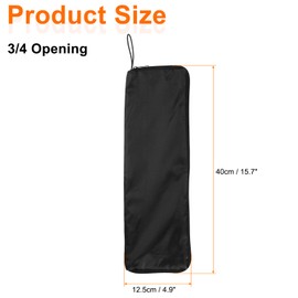 sourcing map 2pcs Wet Umbrellas Bag 15.7" Oxford Cloth Umbrellas Sleeve Cover with Microfiber Inner Waterproof Portable Compact Cases for Folding Travel Umbrellas, Black