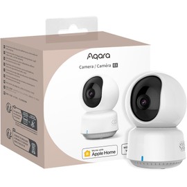 Aqara Aqara 2K Indoor Security Camera E1, Pan & Tilt, HomeKit Secure Video Indoor Camera, Two-Way Audio, Night Vision, Person Tracking, Wi-Fi 6, Plug-in Cam Supports HomeKit, Alexa and IFTTT