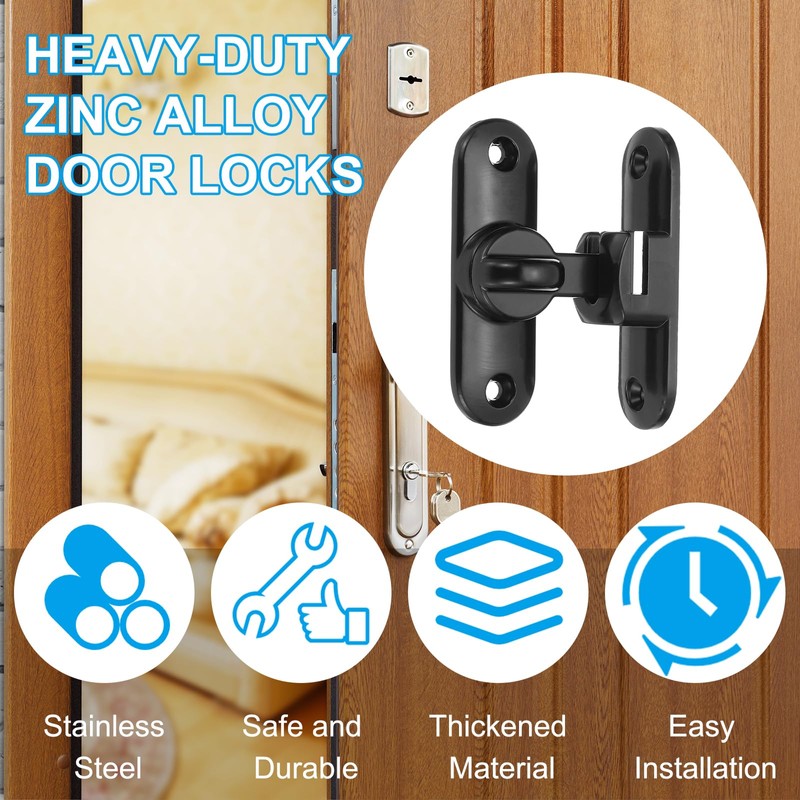 PATIKIL 1 Pack Flip Sliding Door Latch Safety Bar Gate