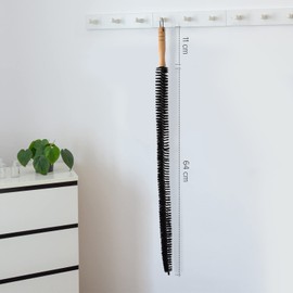 Joejis Set of 2 Radiator Cleaning Brushes, Long and Thin Bristles and Wooden Handle, Flexible Handle for Hard to Reach Cleaning, Reduce Energy Costs