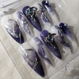 [Handmade nail tip] Dawn - Stiletto / [수제네일팁] 새벽녘 - 스틸레토