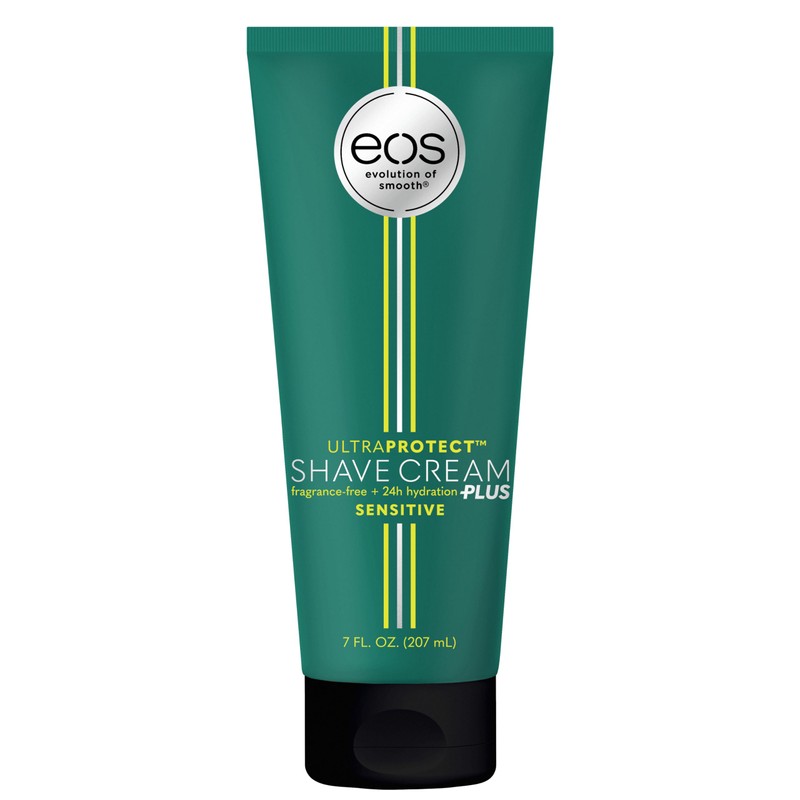 eos UltraProtect Menâ€™s Shave Cream- Sensitive, 24-Hour Hydration, Unscented, Non-Foaming