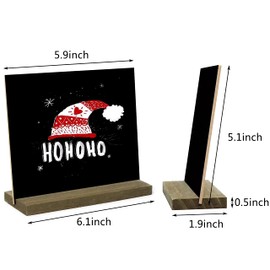 Mini Tabletop Chalkboard Sign with Base Stand, 5 X 6 Inch Vintage Wooden , Set of 12 Pack, Ideal for Table Numbers, Food Signs, Message Boards, Party Decorations, Event Supplies