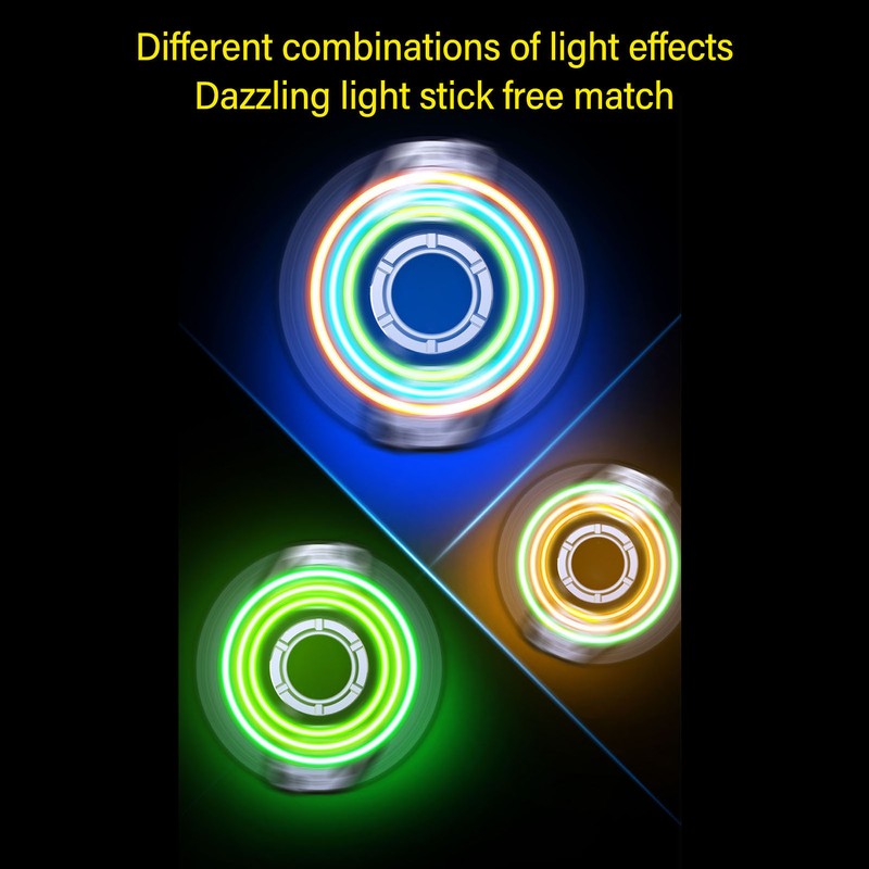 Boys Luminous Fingertip Rotating Toy DIY Dazzling Luminous Hand Rotating