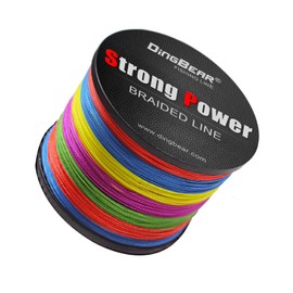 Dingbear 109Yd/100m 135LB/0.60mm Multicoloured Braided Fishing Lines, 12 Strands, Super Strong PE Fishing Wire for Saltwater and Freshwater Fishing