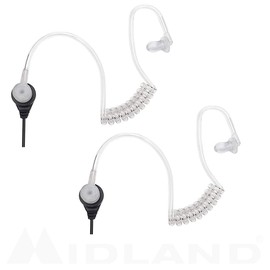 Midland AVPH3 Transparent Security Headsets with PTT/VOX (4-Pack)