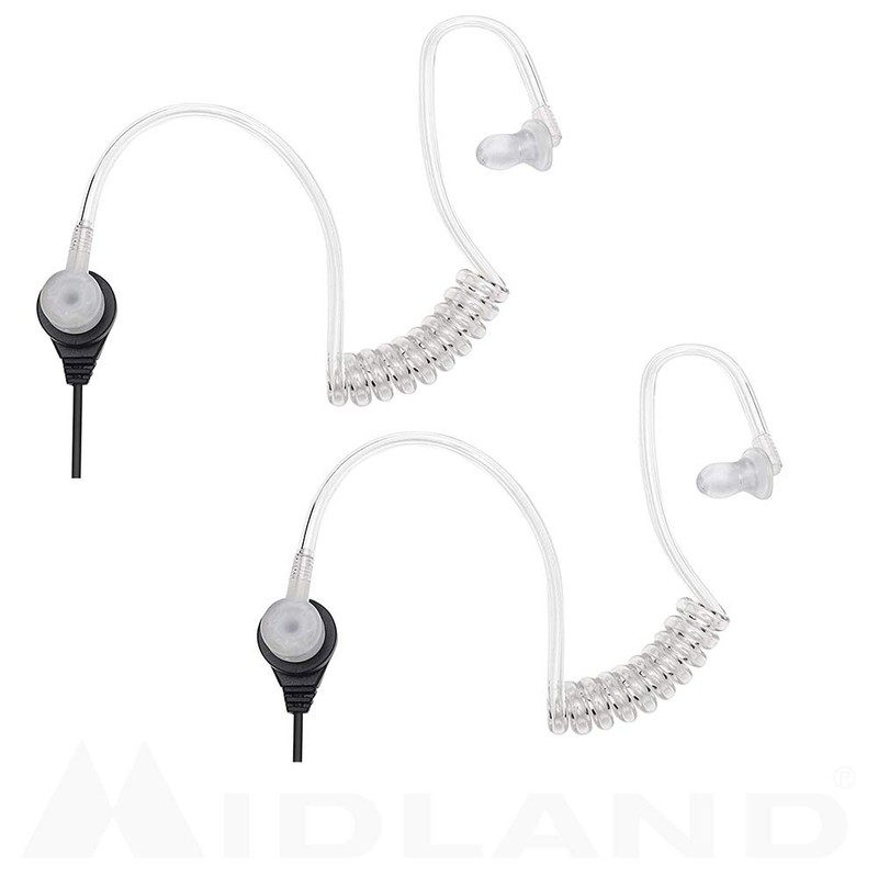 Midland AVPH3 Transparent Security Headsets with PTT/VOX (4-Pack)
