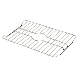 SunnyPoint 304 Stainless Steel Sink Protector Rack – Rust-Resistant Grid for Kitchen Sink Bottom, Scratch Prevention, Drainage Support – Fits Sinks 17.5" x 12.4", Center Drain Hole Required