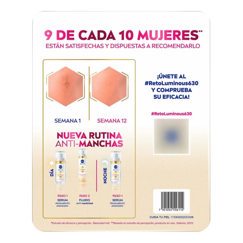 Nivea Luminous 630 Rutina Facial Anti-Manchas: Sérum 30 ml +