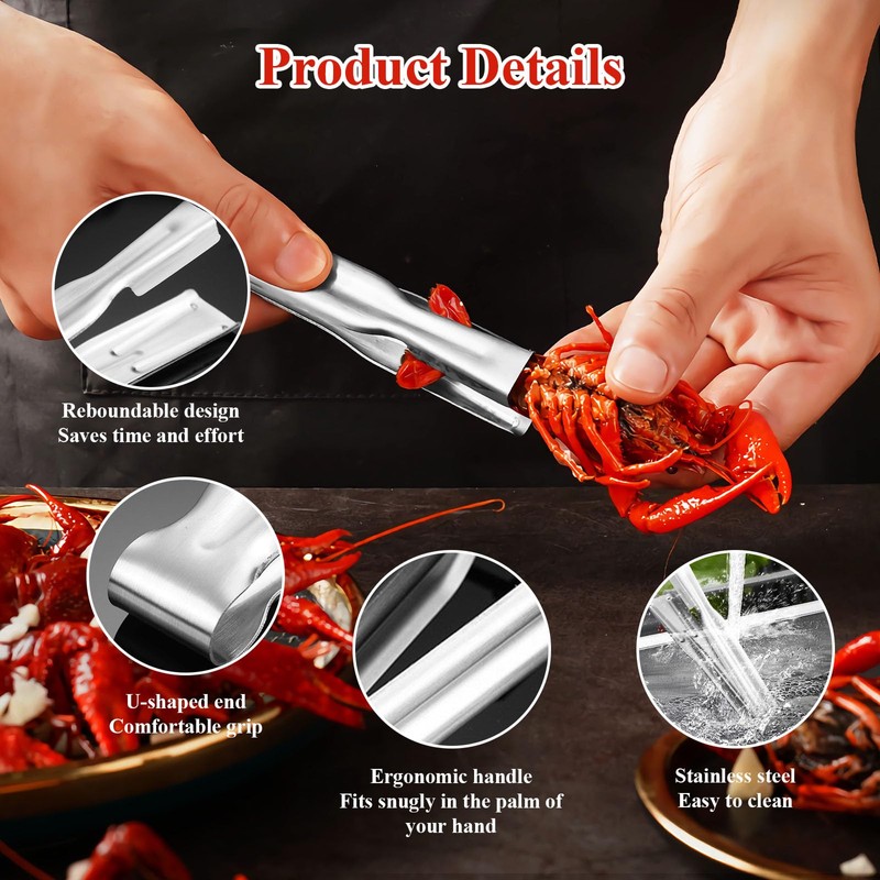 Dayinkes 2PCS Crawfish Peeler Tool, Stainless Steels Quickly Crawfish Tail