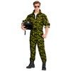 MIMIKRY Men's Costume Fighter Jet Pilot Camouflage Green Fighter Aviator