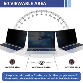 Koelaa Magnetic Laptop Privacy Film 13.3 Inch for 16:9 Aspect Ratio Monitor, Notebook Privacy Filter, Anti Blue Light Anti-Glare Screen Protector, Removable Privacy Film, 13.3 Inch (16:9)