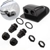 Mbsomnus 2 pieces IP68 cable grommet, waterproof roof guide, solar