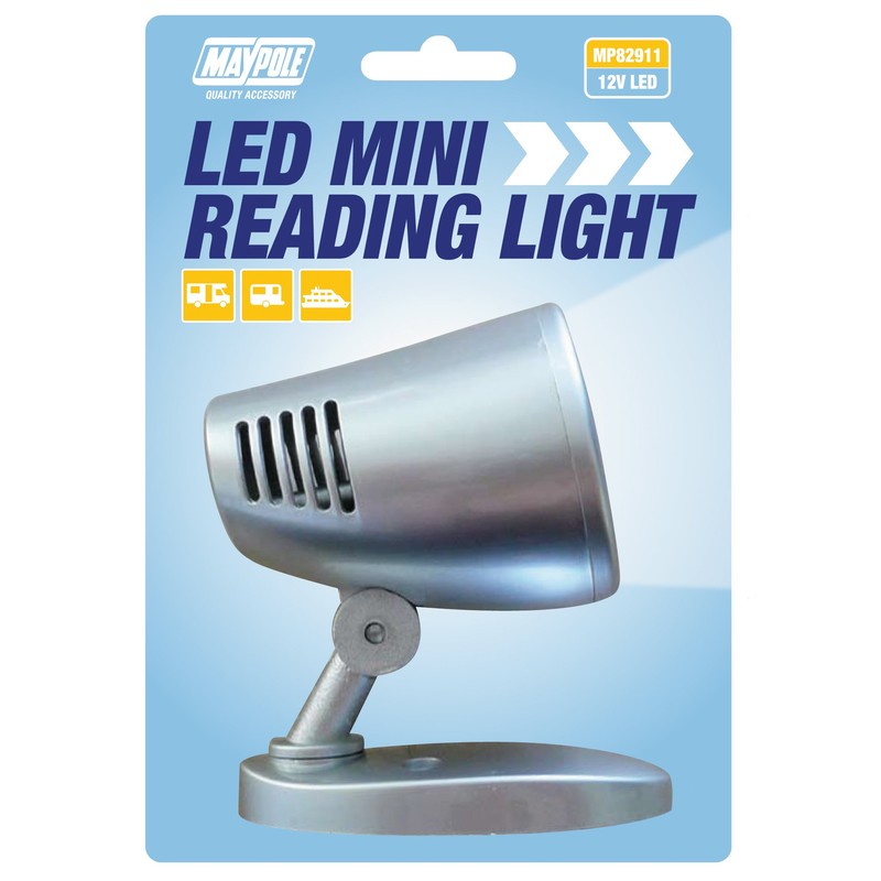 Maypole 12V LED Mini Caravan Reading Light, Silver