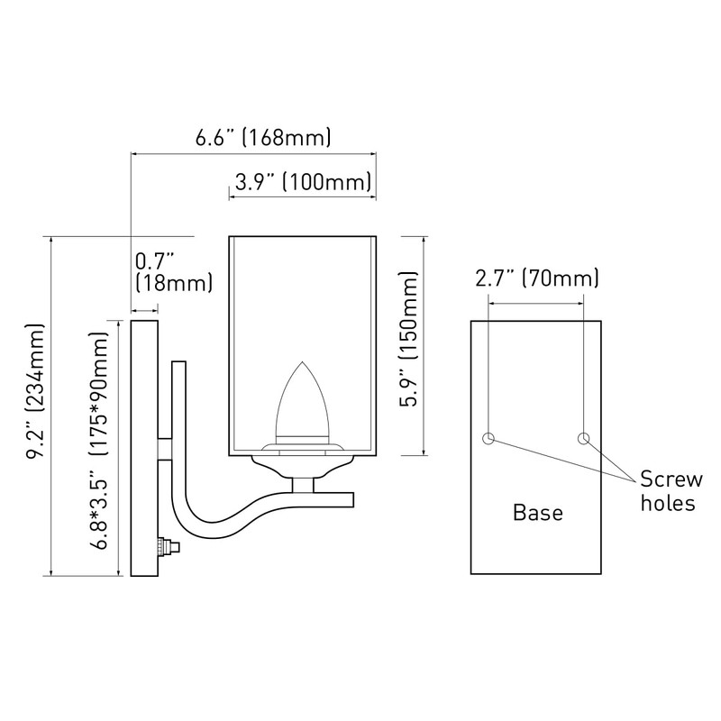 Dream lighting 12volt DC RV Interior LED Wall Lamp with