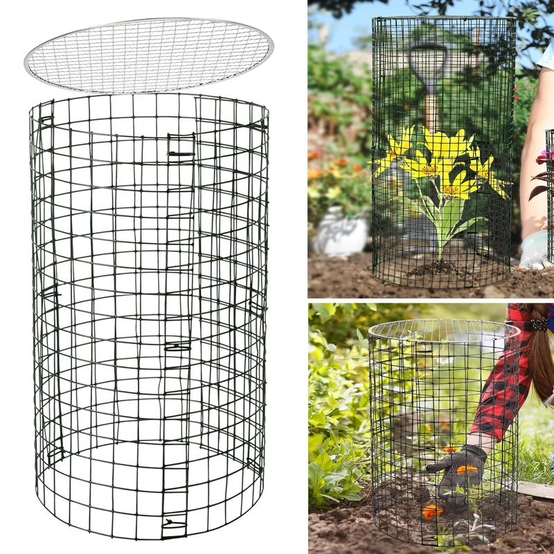 6 Pack Plant Protector from Animals with Lid, 23.15 x